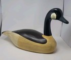 Lg Painted Wood Canada Goose Decoy Rustic Folk Art Primitive Cabin Decor 26 5 