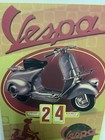 Vespa Scooter Piaggio Collectible Perpetual Calendar Retro Look Girl With Dog