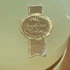Vincenzo Nason Murano Lemon Yellow Green Opaline Glass Dresser Box Casket  chip 