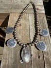 Native American Navajo Beautiful Turquoise   Sterling Necklace 51grms