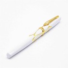 Hero 3019 Metal Fountain Pen  Hooded Fine Nib  White With Gold Accents