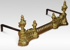 19th Century Adjustable French Gilt-brass Fireplace Fender   Pierced Gallery