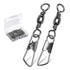 Stainless Steel Snap Swivel Saltwater High Strength Snaps Size12  15lb  50 Pcs