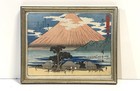 Vintage Or Antique Japanese Woodblock Framed Print