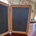 Antique National School Slate Corp Folding Double Panel Framed Chalkboard