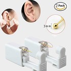 Am Rong Magic 2 Pack Self Ear Piercing Gun 6 Piece Set  3mm Gold Peas