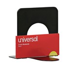 Universal 54051 Heavy Gauge Steel Standard Economy Bookends - Black  1 Pair  New