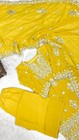 Launching New Yellow Faux Georgette Kurta Palazzo With Dupatta For Women
