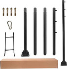 Shade Sail Poles  2026 Upgraded 2 Poles 10ft Outdoor Sun Shade Sail Post With Co