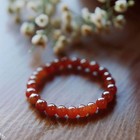 Natural Red Carnelian Bracelet 5mm Stretch Stacking Crystal Energy Bracelet Gift