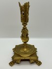 Pair Antique 19thc French Gilt Bronze Ormolu Figural Caryatid Candlesticks 8 