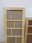 Lot Of 2 Blonde Wood Mcm Style Multi Photo Collage Picture Frames Wall Tabletop