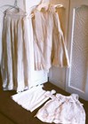 Antique Edwardian Baby large Doll Cutter Craft Clothes Lot Christening Gown  