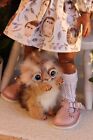 Fur Plush Toy Real Squirrel Handmade Art Doll Artist 5  For Antique Dolls