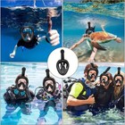 Swimming Mask Full Face Anti-fog Snorkelling Scuba Diving Mask Goggles Black