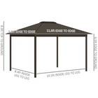 10  X 12  Hardtop Gazebo  Mesh  Curtains  Steel Roof  Aluminum Frame  Cream