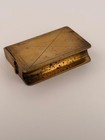 Antique Ww1 Trench Art Brass Novelty Book Vesta Case Match Safe Brass Box C1915
