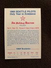 Jim Bouton Signed Autograph Baseball Card 1969 Seattle Pilots  New York Yankees