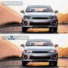 Vland Pair Led Headlights For Mitsubishi Lancer   Evo X 2008-2017  W  Demon Eyes