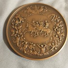 Battle Of Waterloo - 175th Anniversary Commem Large Bronze Medal - Box coa