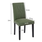 Set Of 2 4 Leather Dining Chairs Modern Dining Room Armless Side Chair Furniture