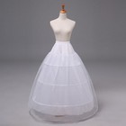 Wedding Crinoline Petticoat With Stiff Tulle 3-hoop Steel Frame For Full Skirt