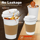 100 Pack 12 Oz Leak-proof Coffee Cups With Lids And Sleeves Disposable To Go Hot