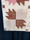 Antique Quilt Piece Early Paisley Print Hanging 36x36 Cotton 19th C Original 