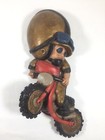 Apsit Bros California Motorcycle Motocross Chalkware Sculpture 70   s 15 Inches