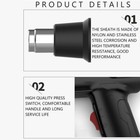 Heat Gun Hot Air Gun Dual Temperature   4 Nozzles High Power Tool 2000w Heatgun