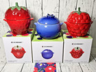 Le Creuset Mini Berry Cocotte Strawberry Blueberry Raspberry Stoneware  Set Of 3