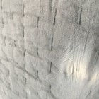New Pottery Barn Pick-stitch Handcrafted Cotton Linen Quilt  King  Sonoma Blue