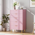 Wide 3 5 6 Drawers Dresser Wood Storage Chests With Gold Handle For Bedroom Us