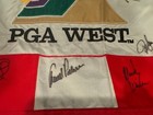 2000 Signed Pga West Golf Pin Flag Autographed Arnold Palmer   More Ga Auth