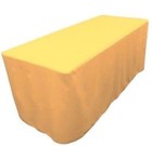 6  Ft  Fitted Polyester Tablecloth Wedding Banquet Event Table Cover - Yellow