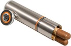 Cigar Travel Humidor Tube W  Hygrometer Humidifier - Silver