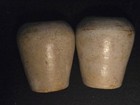 Vintage Pair Of Small Armogres Belgium Vases Lion Rooster Cool Neat Odd