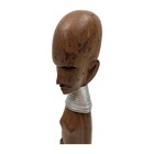 African Tribal Statue Wood Hand Carved Figurine Sculpture 10  Vintage Ebony
