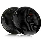  2  Black 6 1 2 Inch 6 5  Waterproof Boat Marine Outdoor Speakers Pyle Plmr60b