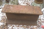Antique Cast Iron Steel Rail Beam Steampunk Art Garden Statue Bench Stand Seat