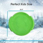Round Snow Saucer Sled  Green 24  Plastic Disc Slider  Kids   Adults Winter Fun