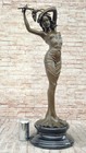 33  Tall Extra Large Art Deco Nouveau Lady Bronze Sculpture Marble Figurine Sale