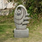 Modern Oval Outdoor Water Fountain With Led Light