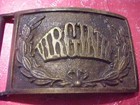Civil War  C s a  Confederate Virginia Belt Buckle Plate Replica