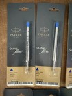 Lot 10 Parker Quink Flow Ballpen Ballpoint Fine Blue Ink Refill As Is
