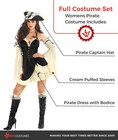 Women s Pirate Captain Costume Ladies Caribbean Buccaneer Babe Dress Xs - 3xl