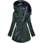 Women Slim-fit Winter Jacket Hooded - Cotton Padded Warm Coat Fur Lined
