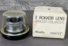 Minolta E Rokkor 1 4 5 F 75mm M39 Screw Enlarging Lens W bubble Case Box