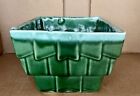 Vintage Cookson Pottery Green Rectangle Planter