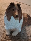 Sandra Brue 1987 Doorstop Sheltie-sable Sandicast Figurine Signed Vintage 